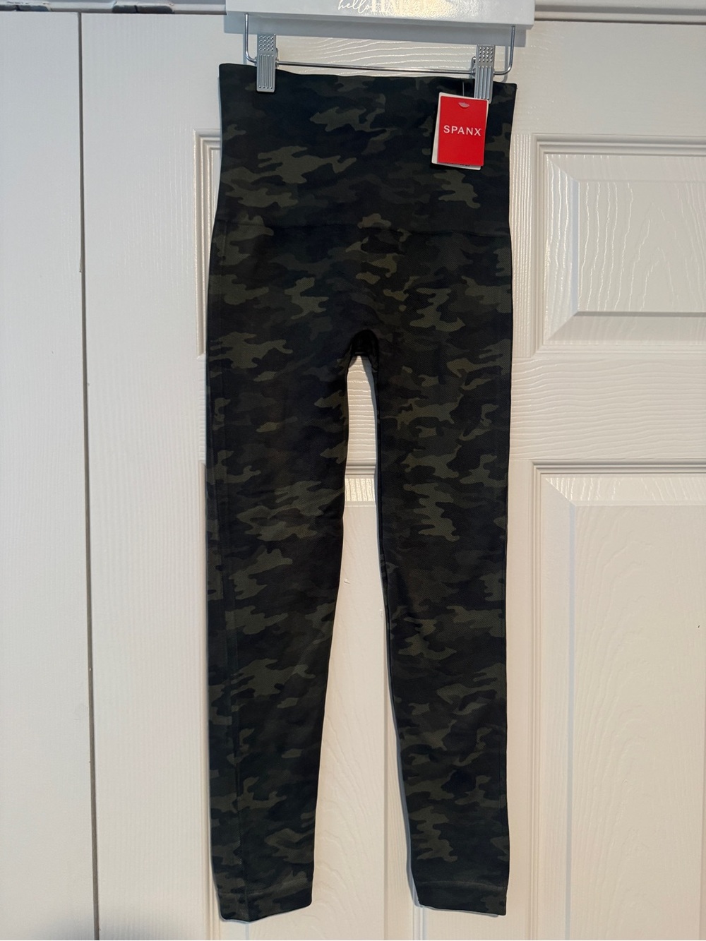 SPANX Camo High-Waist Leggings - Olive/Black